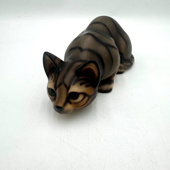 Midcentury Harvey Knox Porcelain Cat Life-Size Lifelike Signed 7-1/2" Kitten Cat - Picture 2 of 12
